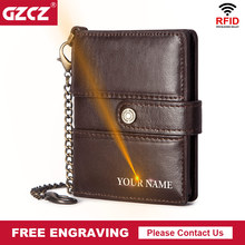 Crazy Horse Leather Card Holder Wallet RFID Men Automatic Pop Up ID Card Case Male Coin Purse Aluminium Slim Smart Walet